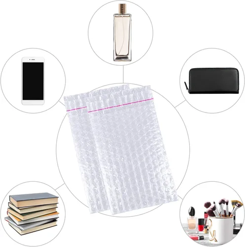 Vista 8 de Paquete de 50 bolsas de burbujas, bolsas de burbujas para envío, bolsas protectoras autosellables de embalaje de burbujas, bolsas de amortiguación