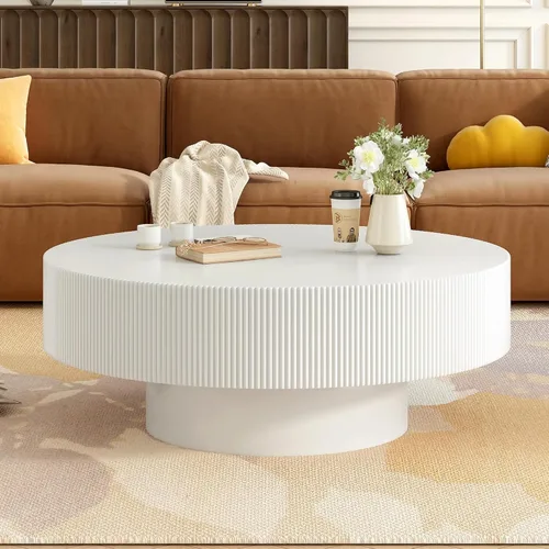 Vista 19 de WILLIAMSPACE Mesa auxiliar redonda de 15.74 pulgadas con patrón de Marte para sala de estar, moderna mesa auxiliar de fibra de vidrio circular tipo