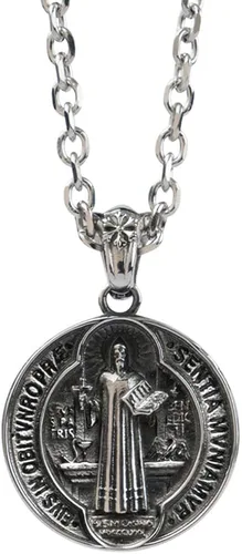 Vista 2 de WHLHMK Collar gótico de San Benito para hombre dorado