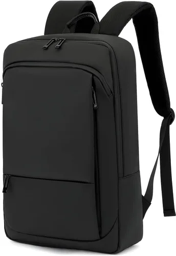 Vista 7 de AUGUR Mochila delgada de negocios para hombres y mujeres de 15.6 pulgadas, resistente al agua, mochila para laptop con cargador USB, mochilas