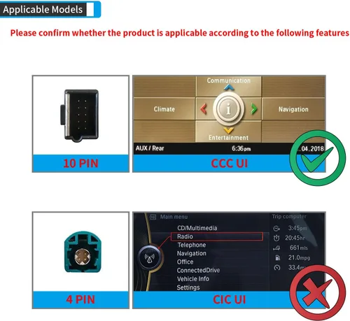 Vista 5 de PEMP Pantalla Linux de 8.8 pulgadas para BMW E60 E90 CCC con cable e inalámbrico CarPlay Retrofit Android Auto Display Mirror Link Car Radio