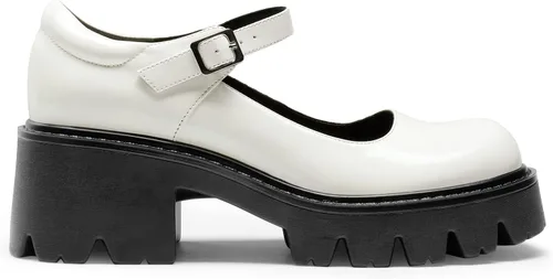 Vista 2 de DREAM PAIRS Zapatos Mary Janes para mujer, vestido de plataforma, tacón bajo, tacón grueso, punta redonda, correa de tobillo, zapatos Oxfords
