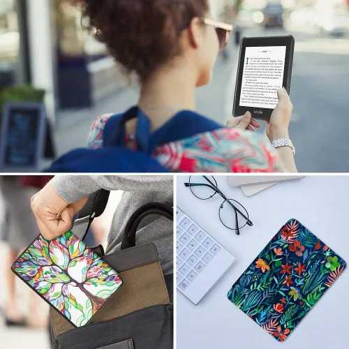 Vista 7 de Fintie - Funda delgada para Kindle Paperwhite (décima generación del 2018), piel sintética ligera prémium con función automática de apagar