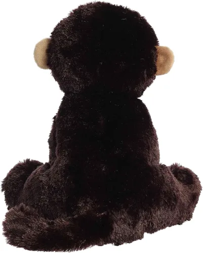 Vista 3 de Aurora® Peluche de mono de peluche – Comodidad acogedora – Acurruces sin fin – Marrón 14 pulgadas