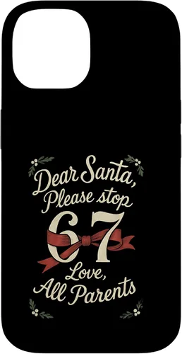 Vista 4 de Dear Santa 67 Funny Christmas Six Seven 6-7 Parents Case for iPhone XR