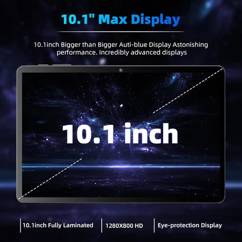Vista 4 de Tablet Android 14, tabletas de 10 pulgadas, CPU Octa Core, 10GB+64GB+512GB de expansión, pantalla de 1280x800, Wi-Fi6, cámara dual, PC tablet