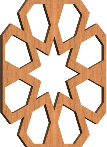 Vista 40 de Jackson Decorative Fretwork Wood Wall Panels, Large, 23 3/8" W x 23 3/8" H x 1/4" T, Cherry