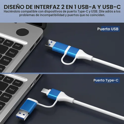 Vista 4 de Tarjeta de captura de video HDMI 4K 60Hz salida, HDMI a USB 3.0 A y USB C tarjeta de captura para cámara/Xbox/PS5/4/PC/OBS/Switch 2 Azul