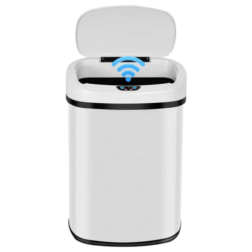 Vista 14 de Cubo de Basura con Pedal de Acero Inoxidable de 13 Galones Cubo de Basura de Metal con Tapa Cubos de Basura Grandes para Cocina, Baño, Baño, Oficina