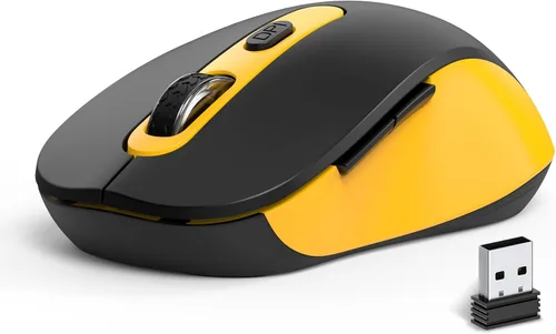 Vista 15 de Mouse inalámbrico para laptop, PC, Chromebook, Mac, MacBook, mouse inalámbrico silencioso con receptor USB nano, botón lateral, 2400 DPI, rodillo