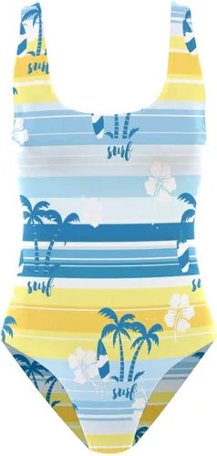 Vista 5 de Kigai Summer with Windsurf One Piece Bathing Suit for Women Trendy Slimming Tummy Control Athletic Swimsuit