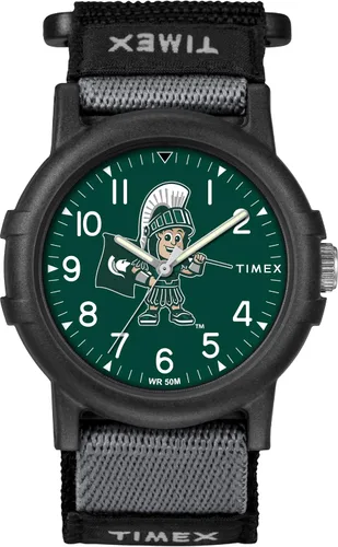 Vista 21 de Timex Reloj unisex Collegiate Recruit de 1.496 in - Tennessee Volunteers con correa de tela negra