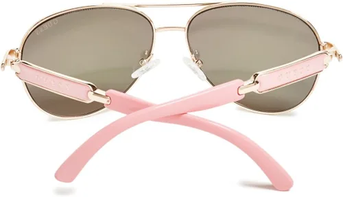 Vista 3 de GUESS Gafas de sol aviador de metal para mujer