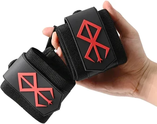 Vista 3 de Muñequeras de anime de 24 pulgadas para hombres y mujeres, 1 par cada uno, accesorios de gimnasio para levantamiento de pesas y mejorar