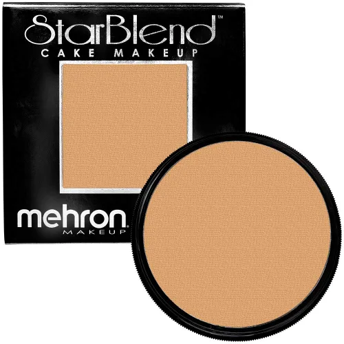 Vista 22 de Mehron Makeup StarBlend Maquillaje en Pastilla Polvo Prensado Húmedo/Seco Base en Polvo Pintura Facial y Corporal Marrón Sable 2 oz (56g)