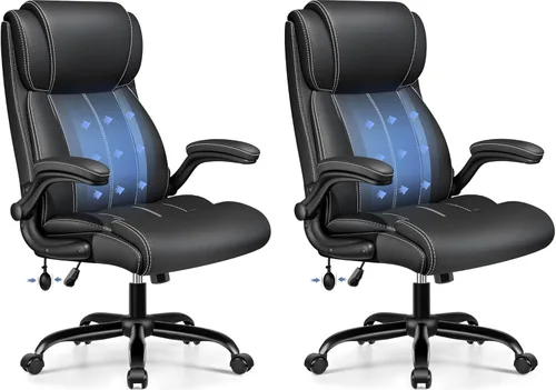 Vista 26 de BESTFAIR Ergonomic Office Chair, Desk Chair with Adjustable Lumbar Support Negro