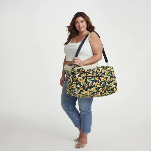 Vista 7 de Vera Bradley - Bolsa de viaje grande de algodón para mujer