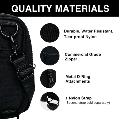 Vista 3 de Brixley Bolso Bandolera Cruzado Bolso de Viaje para Mujeres, Bolso Bandolera de 9 Bolsillos, Riñonera de 5 Posiciones Múltiples para Uso Diario