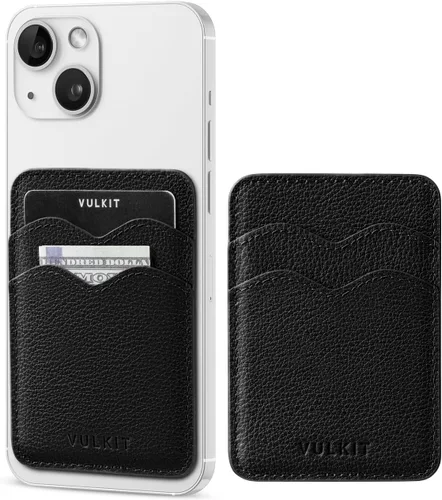 Vista 11 de VULKIT Soporte adhesivo para tarjetas Compatible con iPhone, cartera de cuero para teléfono celular, estuche para tarjetas de crédito, adhesivo