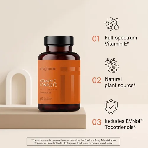 Vista 4 de Olympian Labs Tocomin Tocotrienol Vitamina E Complete, 60 cápsulas blandas
