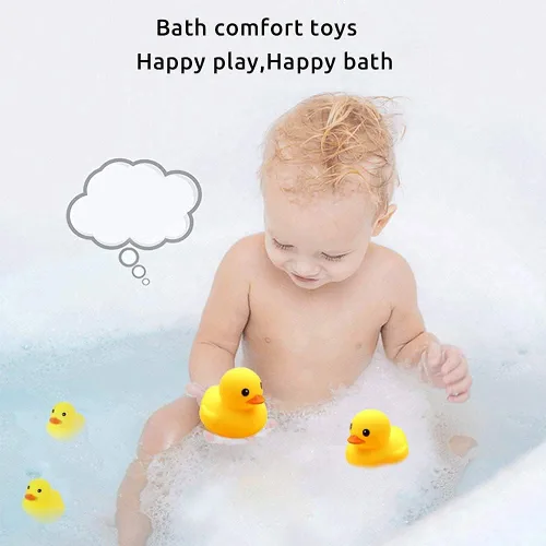 Vista 3 de CICITOYWO Patos de goma amarillos, 30 piezas de juguetes de baño pequeños preescolares para tina, patos flotantes, regalo para baby shower, bebés