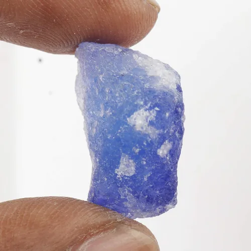 Vista 3 de Gemhub FD-455 - Piedra preciosa suelta de zafiro azul natural sin cortar con certificado de 33,50 quilates