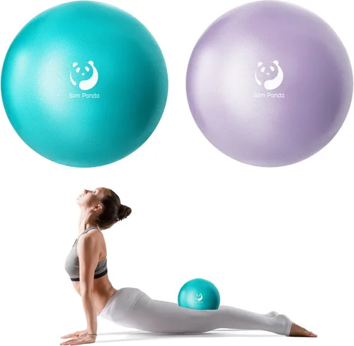 Vista 10 de Slim Panda Pelota de Pilates, Pelota de Ejercicio Pequeña de 9 Pulgadas, Mini Pelota de Yoga Antiestallido para Estabilidad, Entrenamiento, Barre