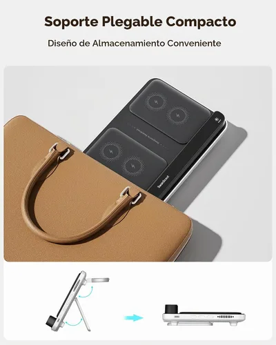 Vista 7 de Estación de carga dual de teléfono, cargador inalámbrico para Google Pixel 9a/9 Pro/9/8 Pro/7 Pro (no para 9 Pro Fold), para Pixel Watch 3/2/Fitbit