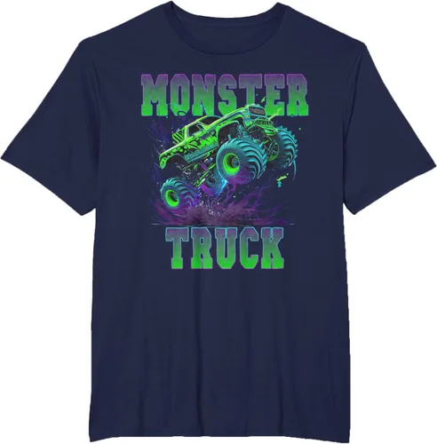 Vista 16 de Camiseta Monster Truck 4x4, Negro