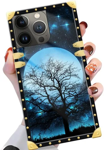 Vista 25 de Funda compatible con iPhone 14 Pro Max (6.7 pulgadas), hermosa mariposa Flosers dorada, de lujo, suave TPU duro, parte trasera de policarbonato