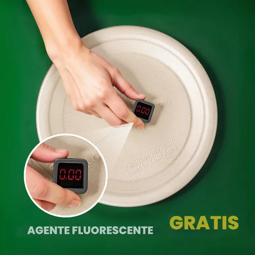 Vista 2 de 125 unidades de platos de papel compostables, platos desechables resistentes de 6 pulgadas por bagazo biodegradable, platos de postre a granel