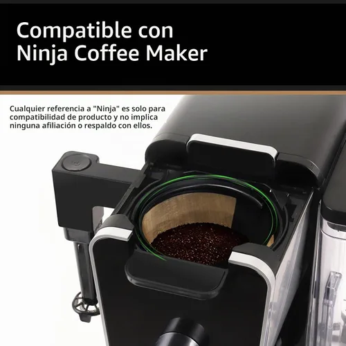 Vista 2 de Paquete de 2 filtros de café reutilizables #4 para cafetera Ninja Dual Brew 2* filtro de plástico