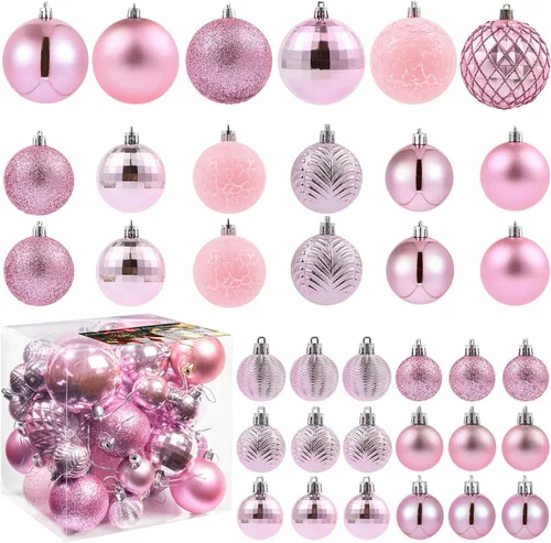 Vista 16 de LANGXUN 36 piezas de esferas de decoración de árbol de Navidad azul ácido, bolas de Navidad, decoración de Navidad 2025, adornos de Navidad
