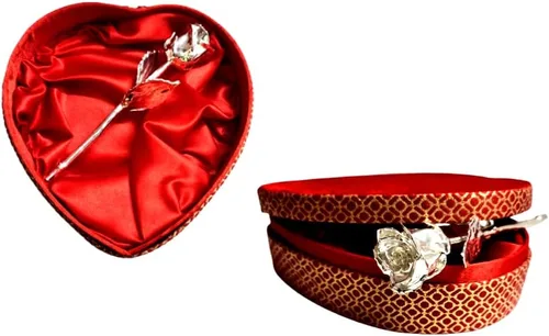 Vista 15 de Rosa natural bañada en oro de 24 quilates con caja de regalo roja para hombres y mujeres, 6 pulgadas de largo, la mejor opción de regalo en el día