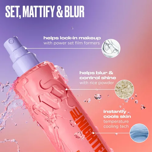 Vista 5 de Urban Decay All Nighter - Spray fijador de maquillaje impermeable, acabado mate difuminado, hasta 24 horas de uso, niebla facial ultrafina