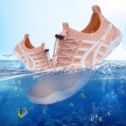 Vista 5 de MAYZERO Zapatos de agua para hombres y mujeres, zapatos de surf, playa, piscina, zapatos de punta ancha, senderismo, zapatos de agua, zapatillas