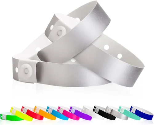 Vista 18 de Paquete variado de 500 pulseras de plástico holográficas para eventos de Paquete variado holográfico de 5