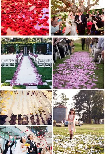 Vista 6 de 1000Qingsun - Florero de pétalos de rosa artificiales, decoración de florero para fiesta de boda, decoración de despedida de soltera, centros
