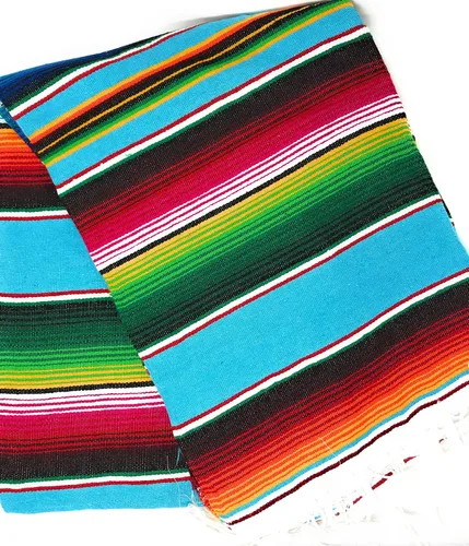 Vista 7 de Auténtica manta de sarape mexicana de gran tamaño (7' x 5' sarape)