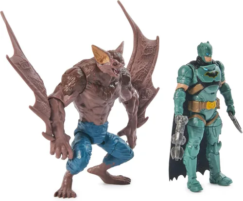 Vista 7 de DC Comics, Paquete de batalla aérea de Batman (exclusivo de Amazon), vehículo de murciélago, figura de acción de Batman y hombre-murciélago de 4