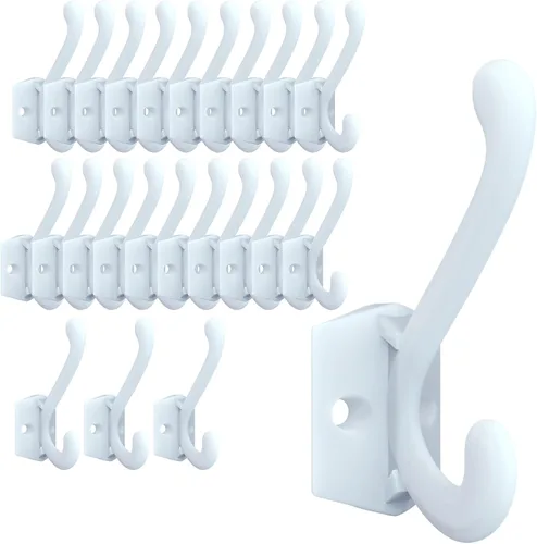 Vista 8 de CBWLWJ Paquete de 16 ganchos de pared resistentes para colgar en la pared, para sala de estar, baño, cocina, para abrigo, bolsa, bufanda, toalla