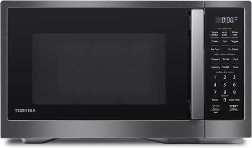 Vista 12 de TOSHIBA ML4-EM09PA(BS) - Pequeño horno microondas de encimera con 6 menús automáticos, función de silencio, bloqueo para niños, elementos esenciales
