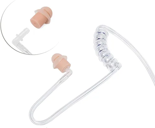 Vista 3 de HYS Auriculares ocultos de silicona suave y cómodos para radio, walkie talkie, insertos internos para oídos, orejeras, auriculares, auriculares