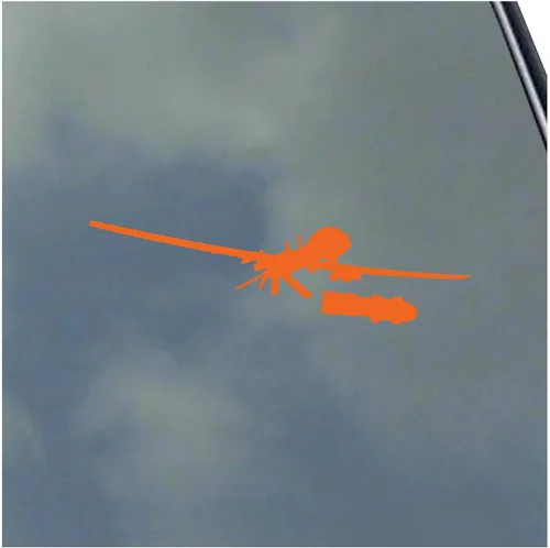 Vista 10 de MQ-1C - Calcomanía de vinilo de piloto de águila gris del ejército no tripulado Veterano UAV