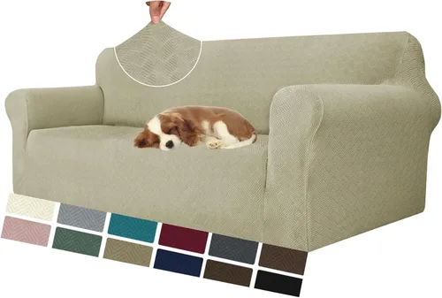Vista 16 de MAXIJIN Funda elástica para silla con brazos, 1 pieza para sofá o silla de estar, funda antideslizante (31-46 pulgadas), protector de muebles que se