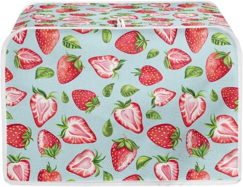 Vista 18 de chaqlin Cubierta para tostadora con estampado de chocolate, 2 rebanadas, resistente a las manchas, cubierta para horno de pan de diseño divertido
