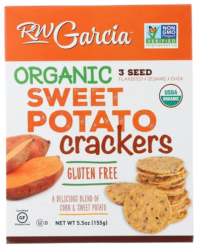 Vista 4 de RW GARCÍA Galletas de batata dulce orgánicas, 5.5 oz