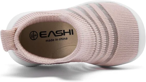 Vista 5 de Engtoy Zapatos de bebé, calcetines para bebé, zapatos para caminar, antideslizantes, transpirables, con suela de goma suave, zapatos deportivos