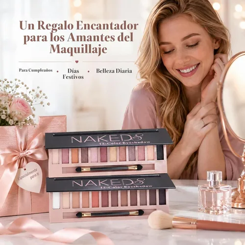 Vista 7 de Paquete de 2 paletas de sombra de ojos de 12 colores, maquillaje de sombra