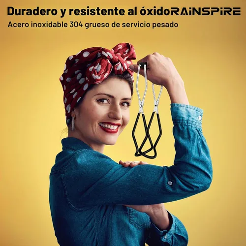 Vista 5 de Rainspire Levantador de tarros de conserva, pinzas para conservas, herramientas de conserva, suministros de conservas para cocina del hogar, acero